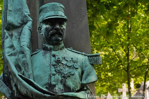Art Funéraire, Cemetery, Cimetière, Cimetière du Père Lachaise, Division 67, France, Friedhof, ©Hatuey Photographies, Lieutenant Colonel, Militaire, Paris, Père Lachaise, Sculpteurs, VERLET Raoul Charles (Sculpteur), WORONIEZ de PAWENZA Albert Jean Comte, bronze, buste, Sculpteurs, cimitero, graveyard
