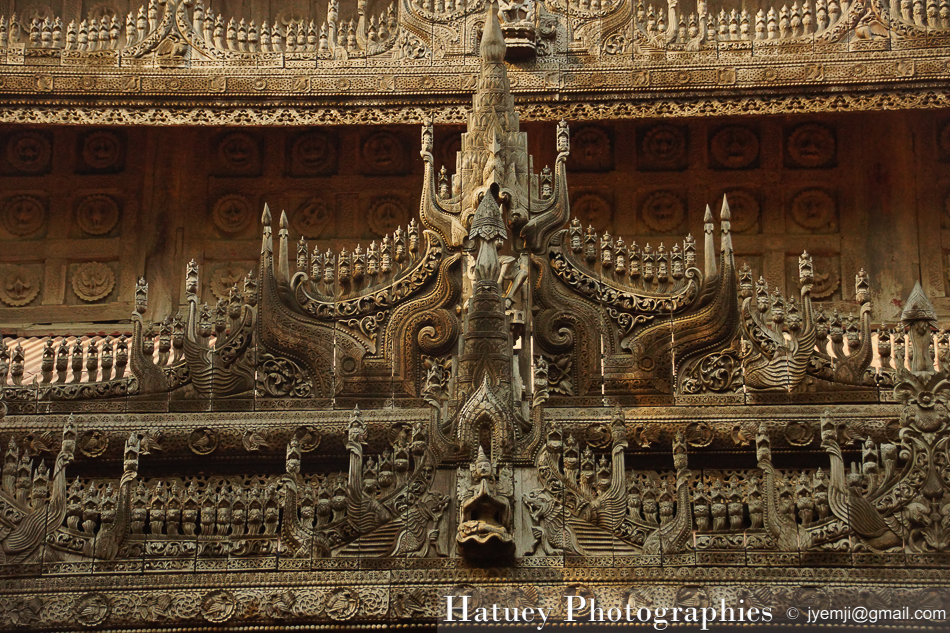 Myanmar Birmanie, Photographies 2015, Asie, Sculpture, Mandalay, Monastère Shwenandaw by © Hatuey Photographies